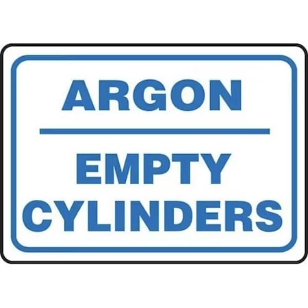 Accuform SAFETY SIGN ARGON  EMPTY CYLINDERS MCPG564XP MCPG564XP